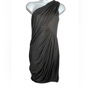 Gianni‎ Bini dress size small stunning black metallic one-shoulder dress 🖤🖤